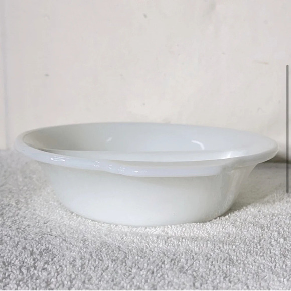 Vintage Fire King White Milk Glass Divided Casserole Dish - Picture 4 of 11